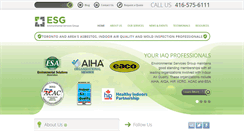 Desktop Screenshot of environmentalservicesgroup.ca