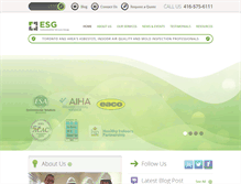Tablet Screenshot of environmentalservicesgroup.ca